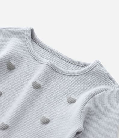 Blusa Infantil Acanalada con Estampa Corazones - Talle 1 a 6 años 5