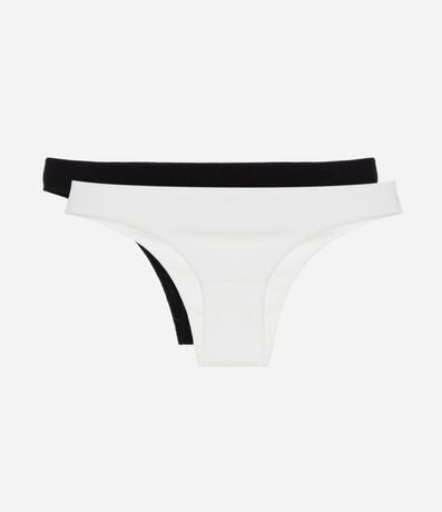 Kit 02 Bombachas Bikini Básicas en Algodón con Elastano