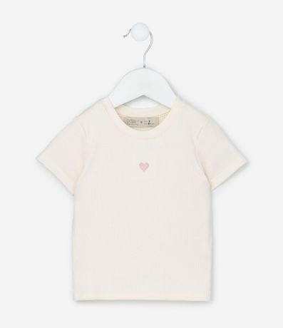 Blusa Infantil Acanalada con Bordado Corazón - Talle 1 a 6 años 1