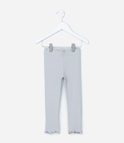 Pantalón Legging Infantil Acanalada con Costura Frufru - Talle 1 a 6 años