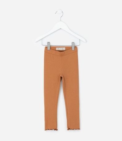 Pantalón Legging Infantil Acanalada con Costura Frufru - Talle 1 a 6 años