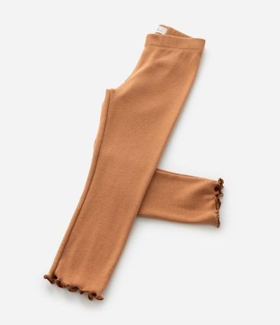 Pantalón Legging Infantil Acanalada con Costura Frufru - Talle 1 a 6 años 6
