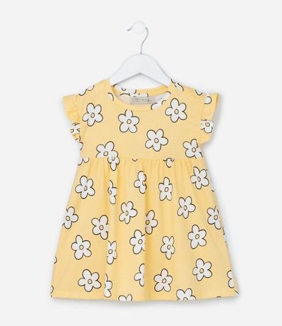 Vestido Infantil con Estampa Flores - Talle 1 a 6 años