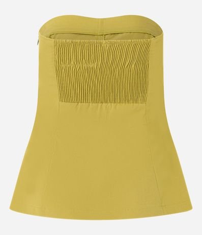 Blusa en Sarga Sin Breteles con Lastex en la Espalda 8