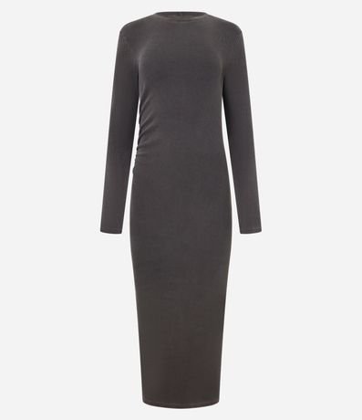 Vestido New Midi con Drapeado Lateral y Fenda en la Parte Baja 6