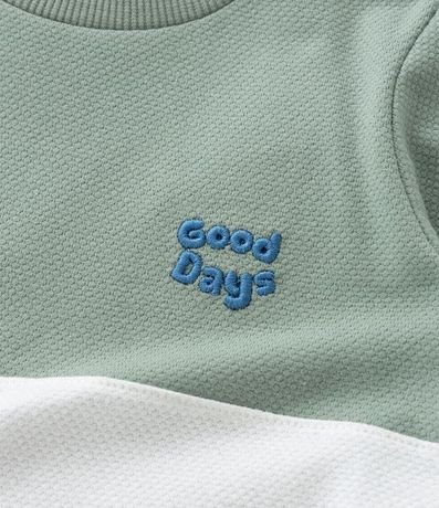 Remera Texturizada Infantil con Blocos de Cores y Bordado - Talle 1 a 6 años 5