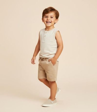 Musculosa Infantil Texturizada con Botones en el Cuello - Talle 1 a 6 años 1