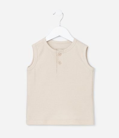 Musculosa Infantil Texturizada con Botones en el Cuello - Talle 1 a 6 años 1