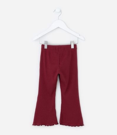 Pantalón Flare Infantil Acanalada con Bajo Ondulado - Talle 1 a 6 años 2