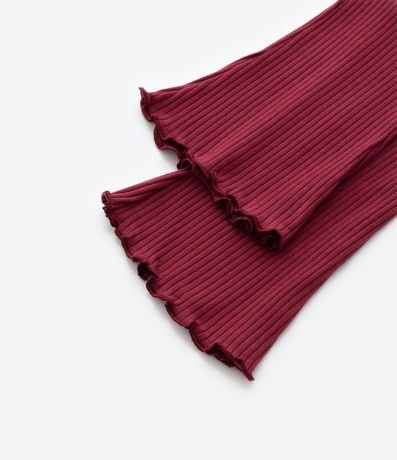 Pantalón Flare Infantil Acanalada con Bajo Ondulado - Talle 1 a 6 años 4