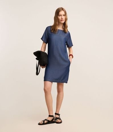 Vestido Corto en Liocel con Recortes 2