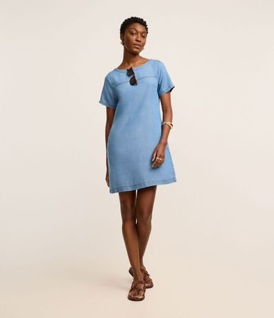 Vestido Corto en Liocel con Recortes 2