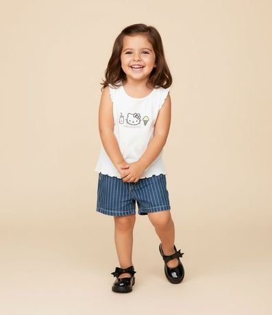 Musculosa Infantil en Rib Hello Kitty - Talle 1 a 6 años