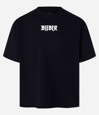 Remera Boxy en Malla con Estampa Justin Bieber 7