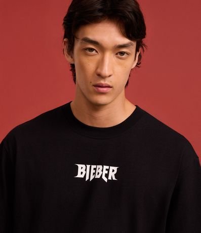 Remera Boxy en Malla con Estampa Justin Bieber 6