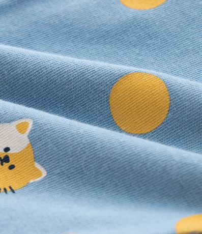 Pantalón Infantil con Estampa de Lunares y Gatitos - Talle 0 a 18 Meses 3