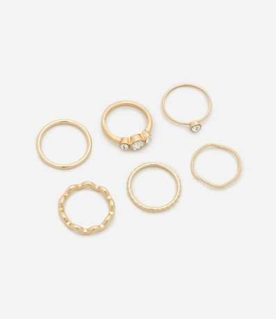 Kit 06 Anillos Metalizados con Modelos Variados