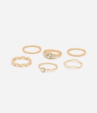 Kit 06 Anillos Metalizados con Modelos Variados 2