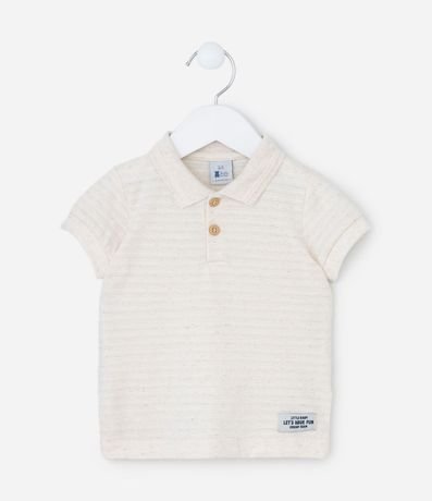 Remera Infantil con Cuello Polo y Rayas - Talle 0 a 18 meses