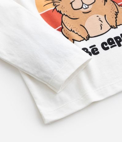 Remera Infantil en Algodón Estampa Capivara de óculos - Talle 1 a 6 años 4
