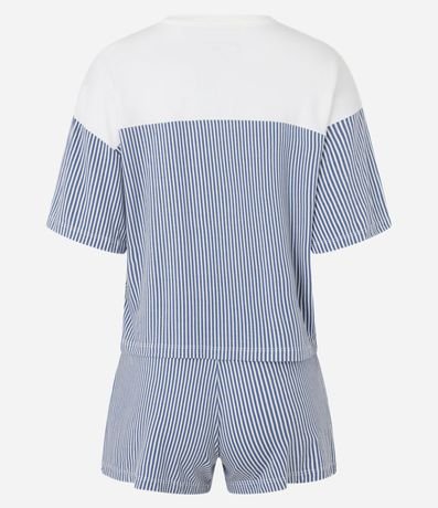 Pijama Short Doll en Viscosa con Estampa Garfield y Rayas 5