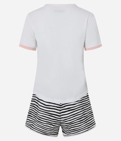 Pijama Short Doll en Algodón con Estampa Snoopy y Short Listrado 5