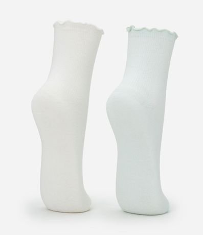 Kit 02 Medias Cano Mediano en Algodón Canelado con Picueta 3