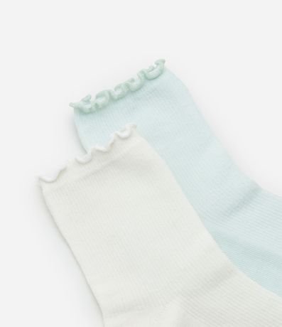 Kit 02 Medias Cano Mediano en Algodón Canelado con Picueta 4