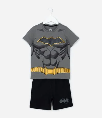 Pijama Corto Infantil con Estampa Batman - Talle 3 a 8 años