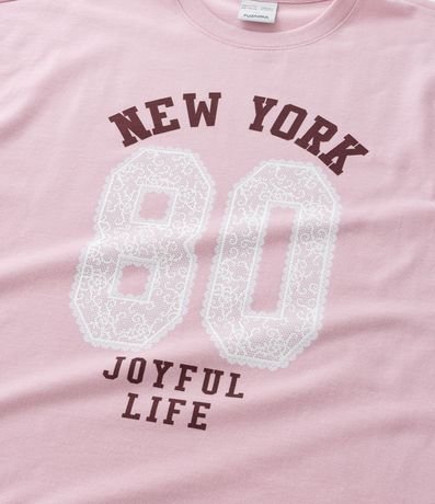 Remera Corta Infantil con Lettering New York - Talle 5 a 14 años 5