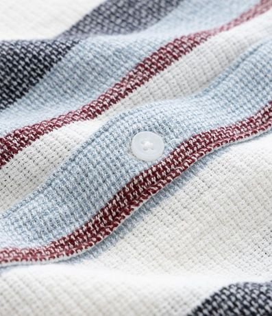 Camisa en Algodón Texturizada con Estampa Rayas 8