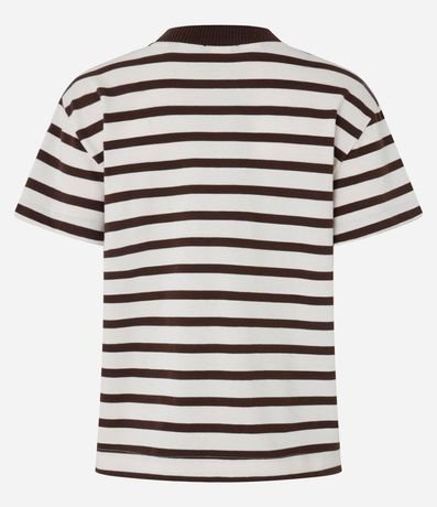 Blusa Rayada en Algodón con Cuello Contrastante 6