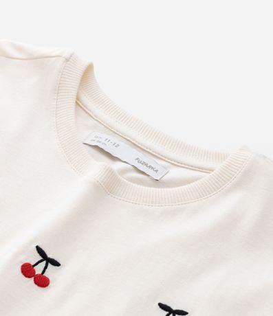 Blusa Cropped Infantil con Bordado Cerezas - Talle 5 a 14 años 4