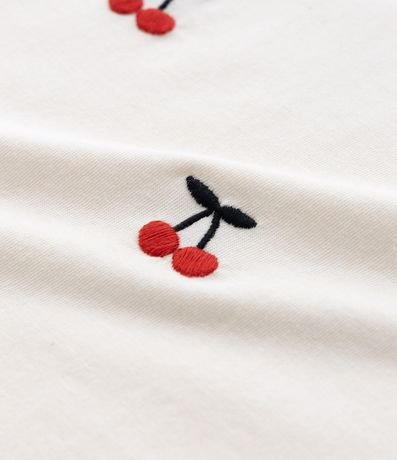 Blusa Cropped Infantil con Bordado Cerezas - Talle 5 a 14 años 5
