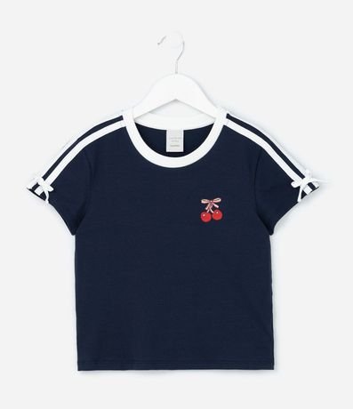 Blusa Infantil con Lacitos y Bordado Cereza - Talle 5 a 14 años 2