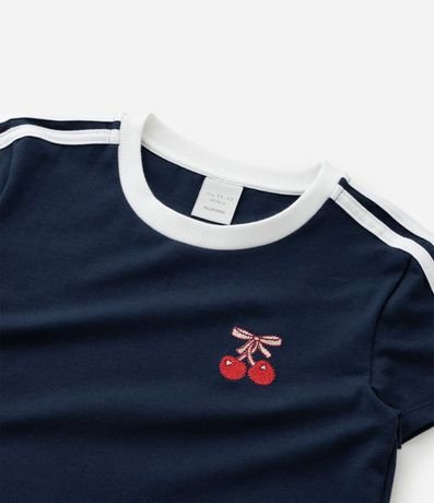 Blusa Infantil con Lacitos y Bordado Cereza - Talle 5 a 14 años 6