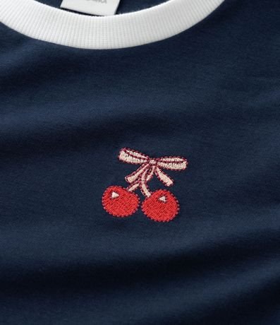 Blusa Infantil con Lacitos y Bordado Cereza - Talle 5 a 14 años 7