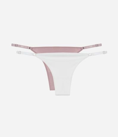 Kit 02 Bombachas Colaless Hilo en Algodón