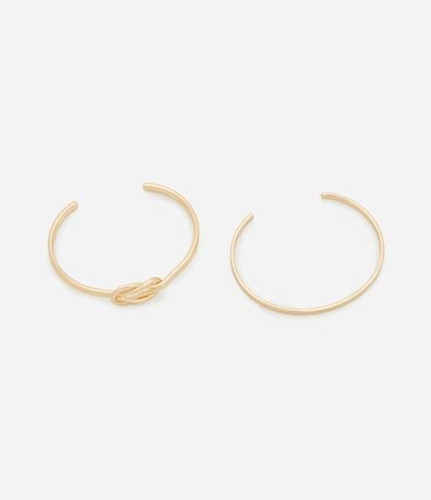 Kit 02 Brazaletes Rígidos Abiertos