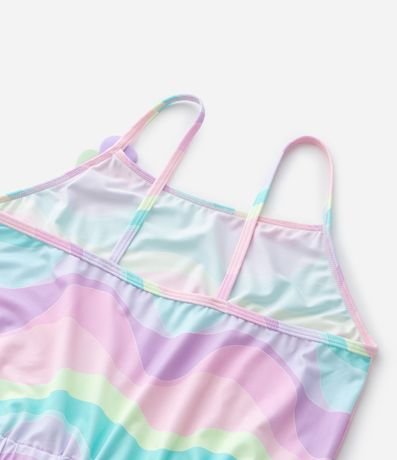 Salida de Playa Infantil en Microfibra con Estampa de Ondas - Talle 5 a 16 años 4