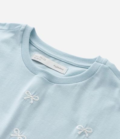 Blusa Cropped Infantil con Bordado Lazos - Talle 5 a 14 años 3