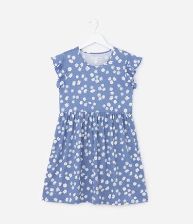 Vestido Infantil con Volado y Estampa Floral - Talle 5 a 14 años 1