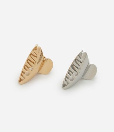 Kit 02 Pinzas para el Pelo Media Luna en Metal 2