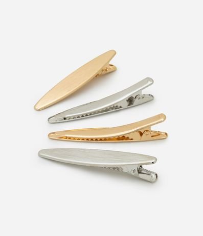 Kit 04 Pinzas para el Pelo en Metal en Forma de Plancha 2