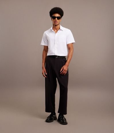 Camisa Regular en Tricolina con Fibra de Bambú Abotonado y Bolsillo 2