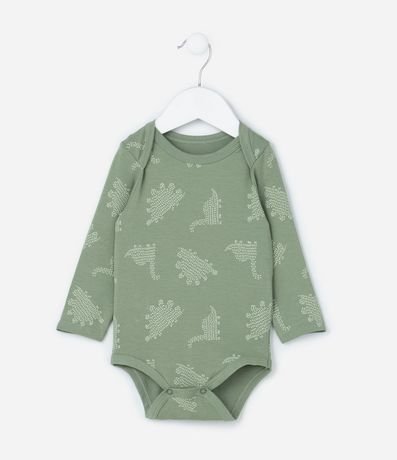 Body Infantil con Estampa Dinosaurios - Talle RN a 18 meses