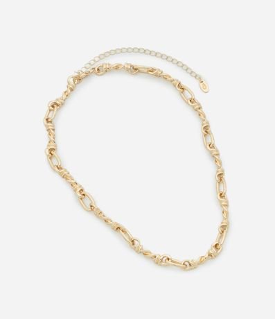 Collar Corto con Eslabones y Palitos Torcidos Rígidos 2