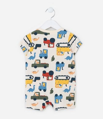 Enterito Infantil con Estampa Carritos - Talle 0 a 18 meses 2