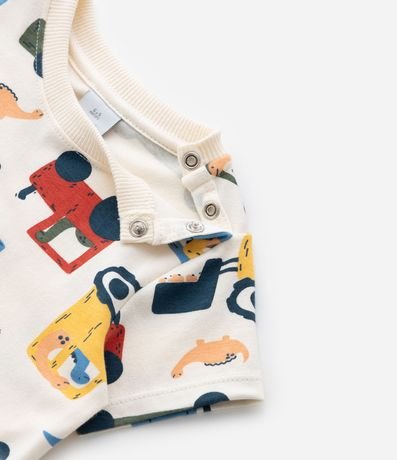 Enterito Infantil con Estampa Carritos - Talle 0 a 18 meses 5