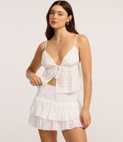 Blusa con Breteles Finos en Viscosa con Textura 4